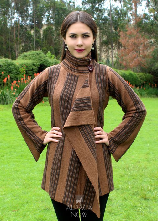 Long Sleeve Empire Alpaca Cardigan