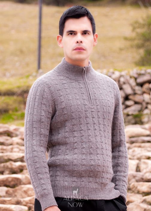 Joseph Zip Neck Alpaca Sweater