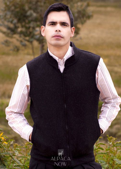 Reversible Alpaca Fabric Sport Vest Men