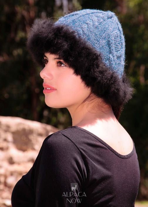 Diamond Cable Alpaca Fur Hat