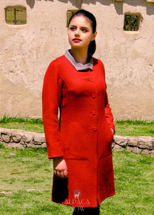 Reversible Alpaca Dress Coat
