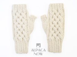 Shadow Cable Alpaca Fingerless Gloves