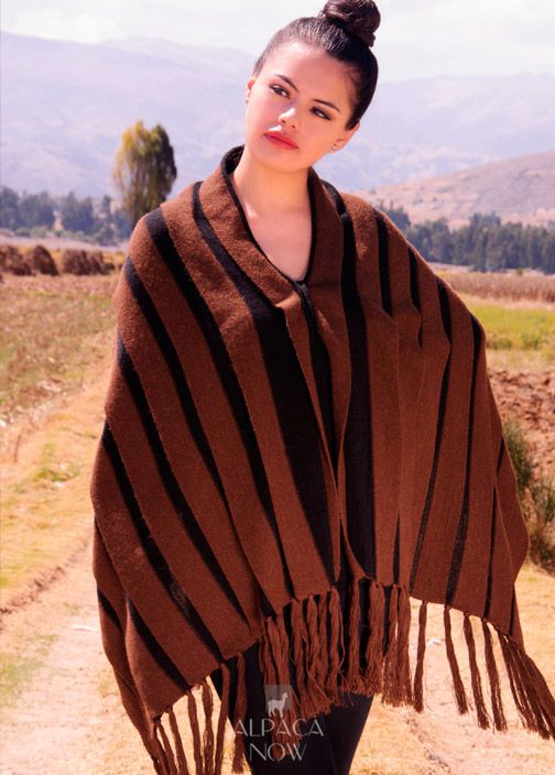 Two-in-One Poncho & Shawl Alpaca