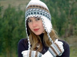 Unisex Peruvian Alpaca Hat with Ear Flaps - Fleece Lining