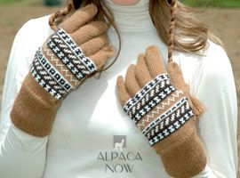 Peruvian Alpaca Gloves - Fleece Lining