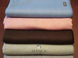 Woven & Brushed Herringbone Baby Alpaca Throw